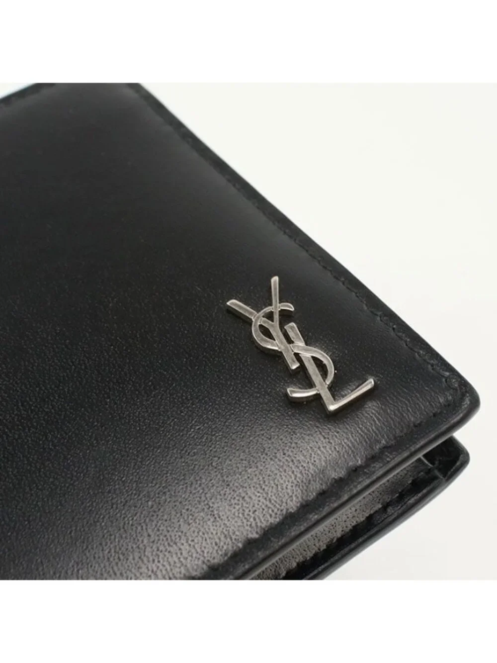 Saint Laurent Wallet with Coin Pass TinY Cassandra East West Bifold Calf - Picture 7 of 8